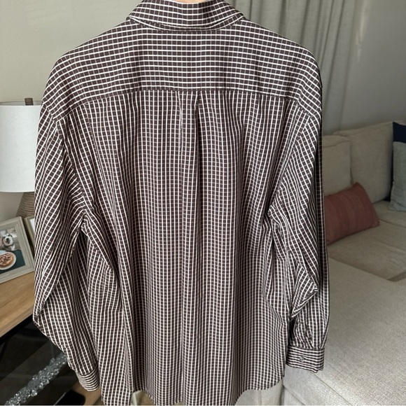 Daniel Cremieux Men’s L/S Brown/white Plaid Button Up Size L - Picture 6 of 11